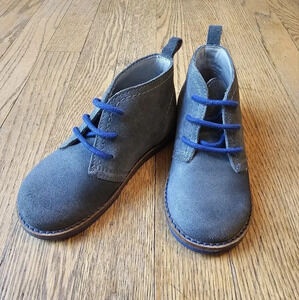 Vertbaudet gray suede boots boys size EU 25/ US 8.5/9